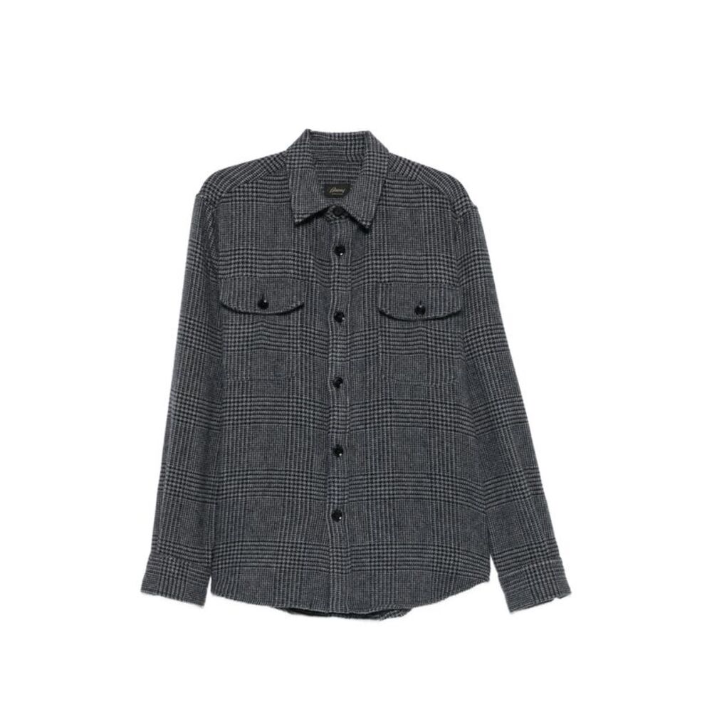 Brioni Grey Shirts Men
